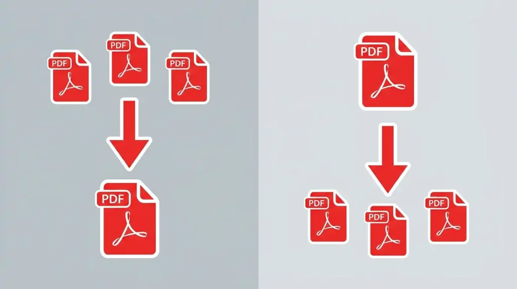 Merge and split PDF files online for free without software