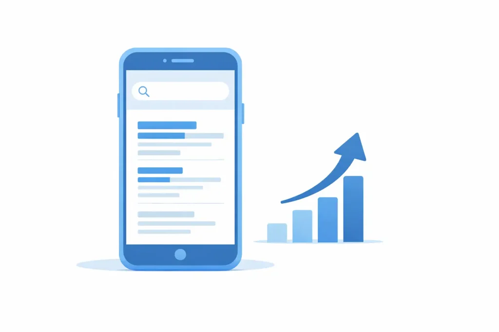Mobile-friendly website improving SEO and search ranking